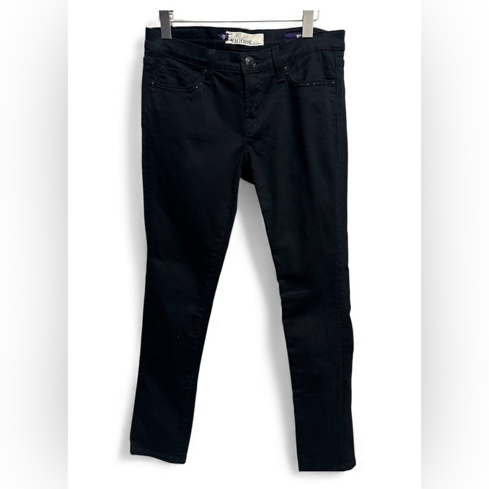 Vigoss Juniors black wash denim jeans size 7/8